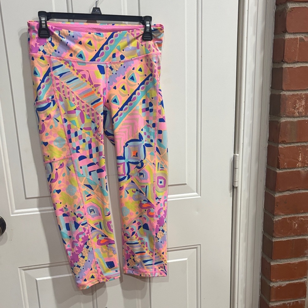 Lilly Pulitzer Pink and Blue Kids Leggings